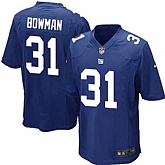 Nike Men & Women & Youth Giants #31 Bowman Blue Team Color Game Jersey,baseball caps,new era cap wholesale,wholesale hats